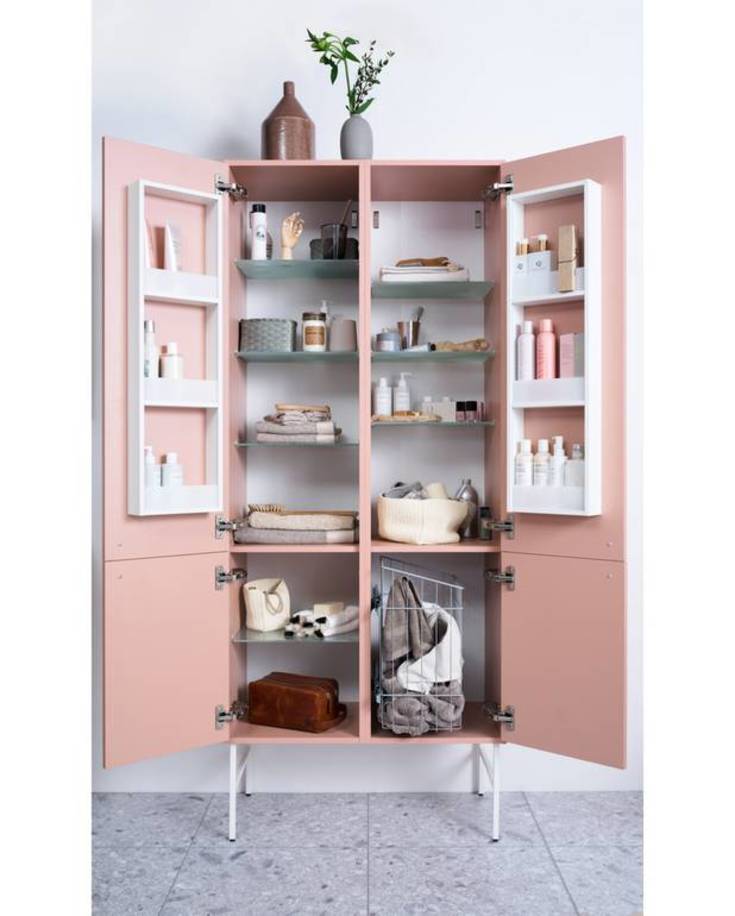 Gustavsberg Artic högskåp, 39,9x165 cm, rosa