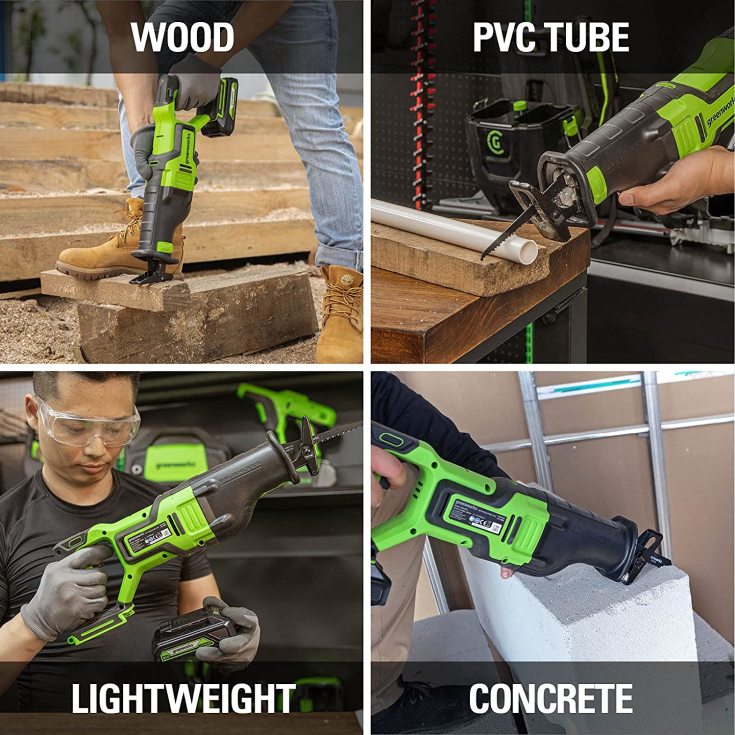 Greenworks bajonettsag 24V, uten batteri