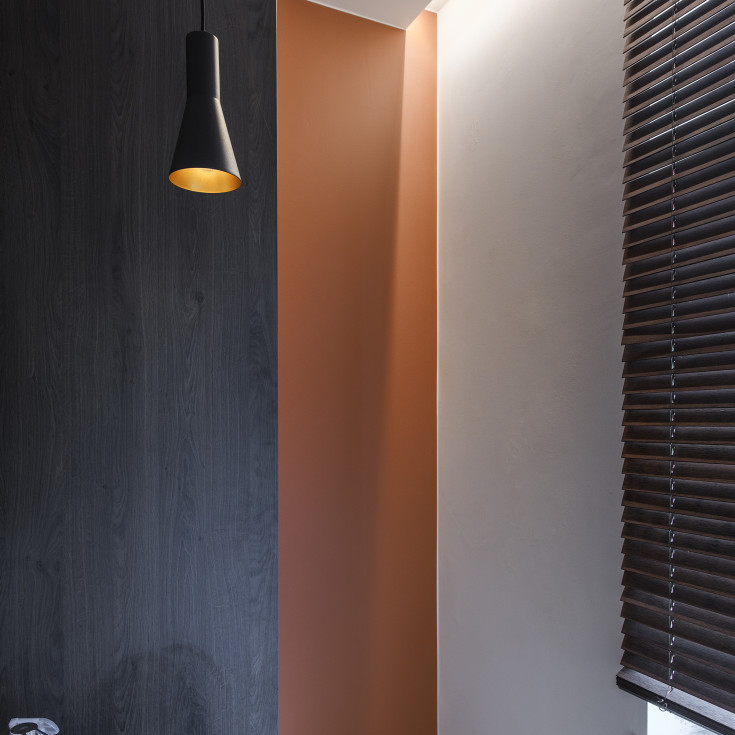 SLV Phelia pendel, sort/guld, Ø13 cm