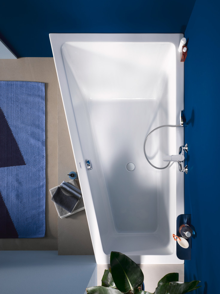 Duravit No.1 badkar, 170x100 cm, vänster, vit