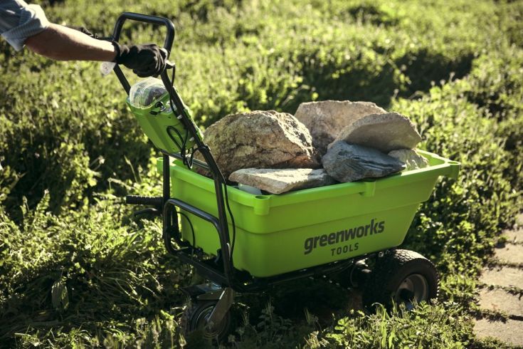 Greenworks selvgående trillebår 40V, uten batteri