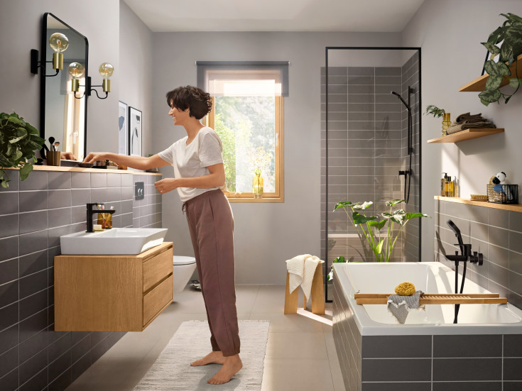Hansgrohe Rebris E kararmatur, mat sort