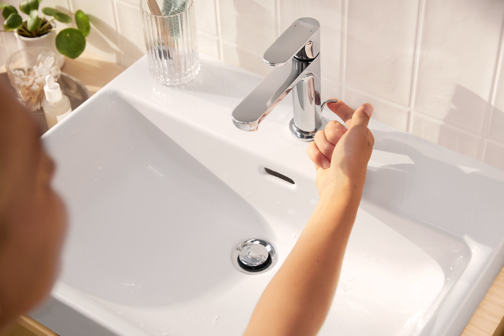 Hansgrohe Rebris S 110 håndvaskarmatur, krom
