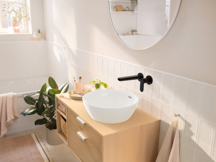 Hansgrohe Rebris S servantbatteri, matt sort