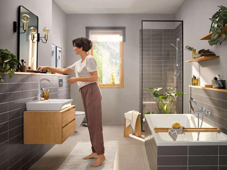 Hansgrohe Rebris E 210 tvättställsblandare, krom