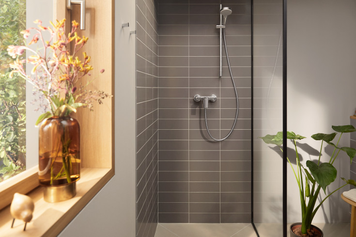 Hansgrohe Rebris E duschblandare, krom