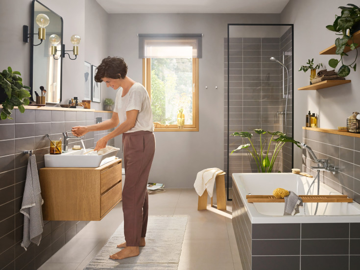 Hansgrohe Rebris E duschblandare, krom