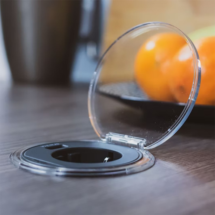 Schneider Unica+ låg til bordkontakt, transparent