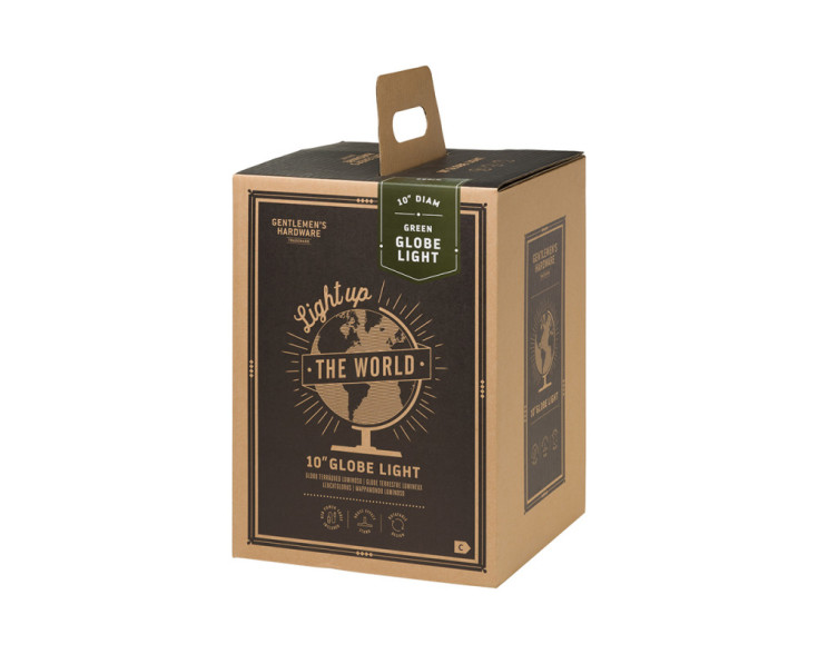 2 stk Globus med lys, grønn, Ø25