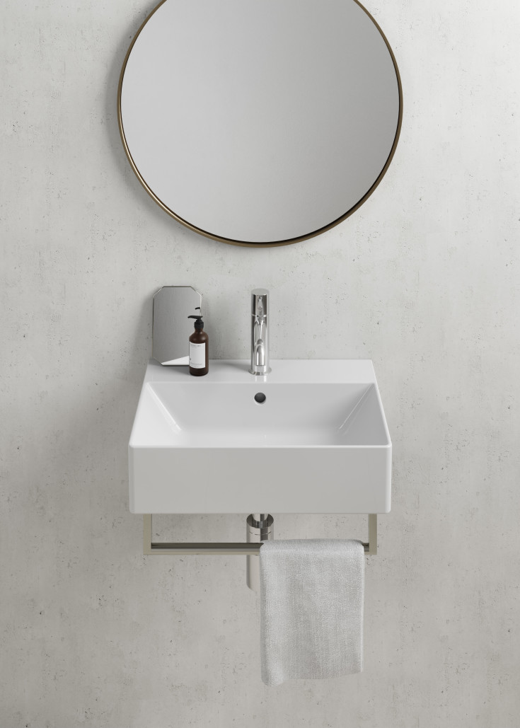 GSI Kube X tvättställ, 50x37 cm, vit