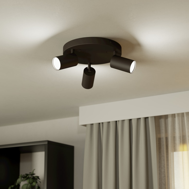 Eglo Z Telimbela takspotlight, 3 spotlights, svart