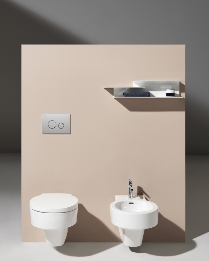 Laufen Lis AW105 betjeningsplade, mat krom