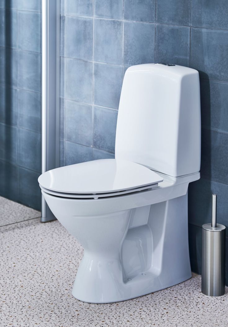 Ifö Spira 6262 toalett, utan spolkant, rengöringsvänlig, vit