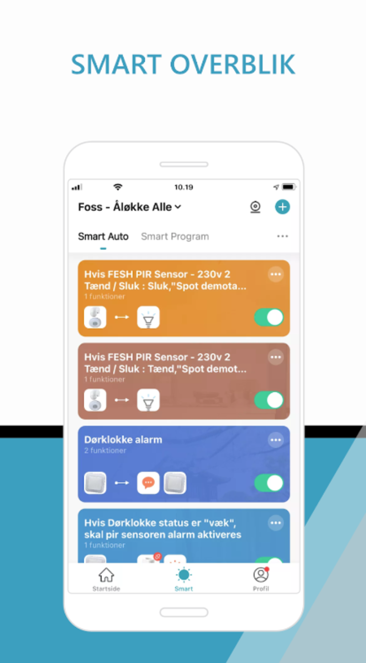 Foss Fesh Smart Home spotlampa, 3-pack, GU10, flerfärgad