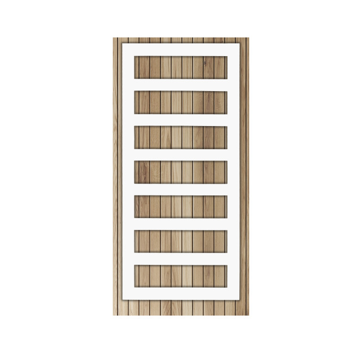 Kriss Sigma håndklædetørrer, vand, 60x132 cm, mat hvid