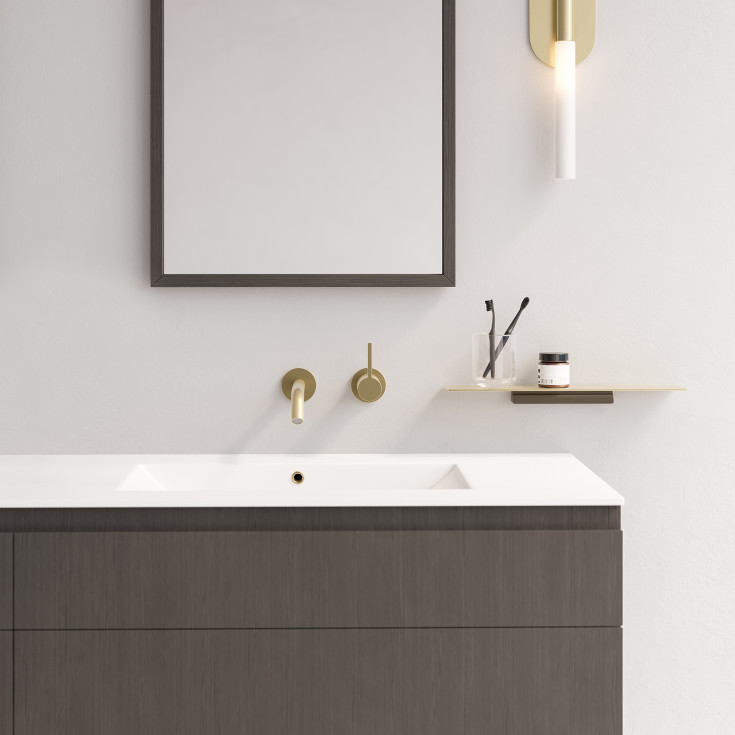 Unidrain Reframe duschhylla, mässing