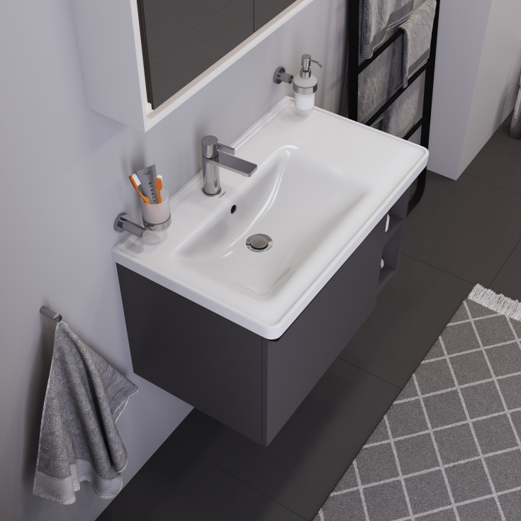Duravit D-Neo underskåp, 78,4x45,2 cm, matt grå