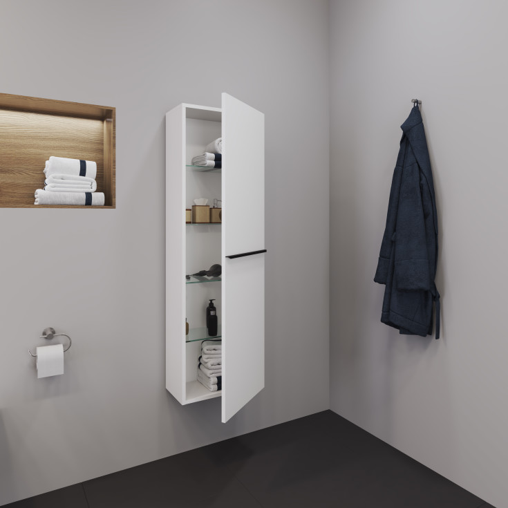Duravit D-Neo högskåp, 40x132 cm, matt vit