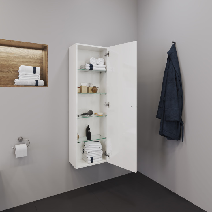Duravit D-Neo høyskap, 40x132 cm, høyglans hvit