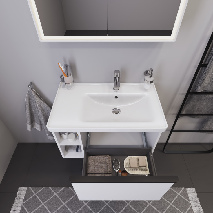 Duravit D-Neo servantskap, 78,4x45,2 cm, matt hvit