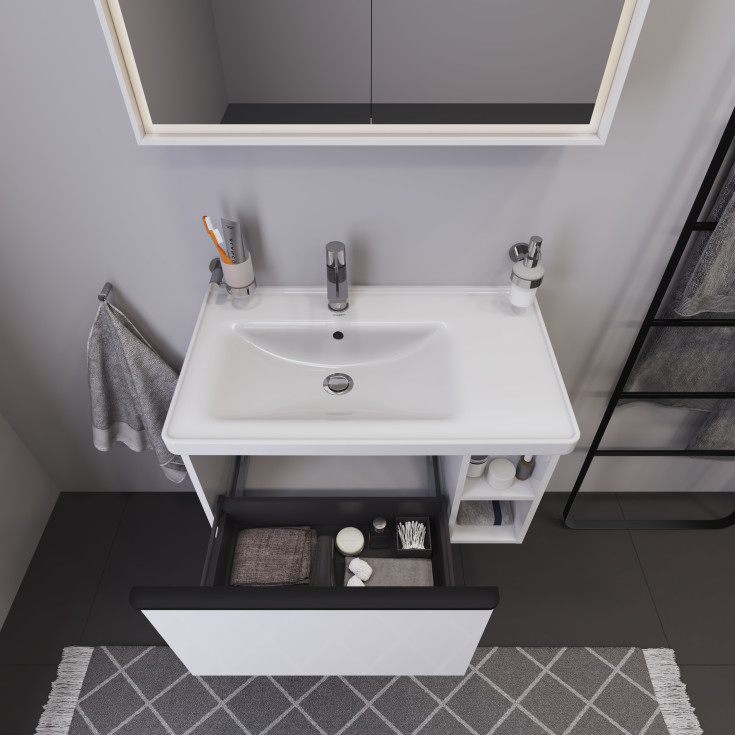 Duravit D-Neo servantskap, 78,4x45,2 cm, høyglans hvit