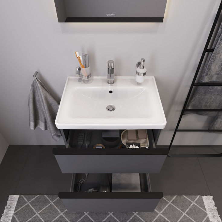 Duravit D-Neo møbelpakke, 65x48 cm, matt grafitt