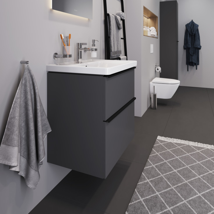 Duravit D-Neo møbelpakke, 65x48 cm, matt grafitt