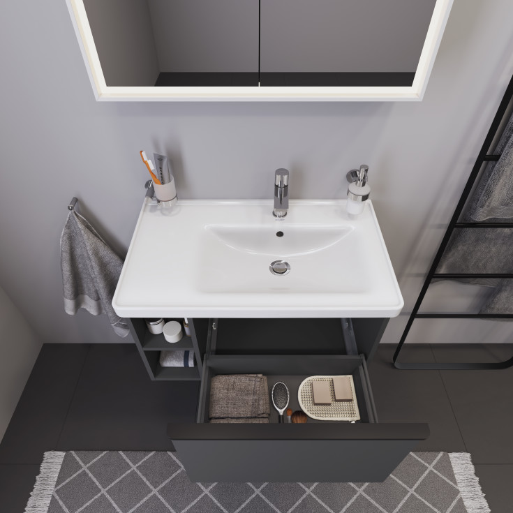 Duravit D-Neo servantskap, 78,4x45,2 cm, matt grå