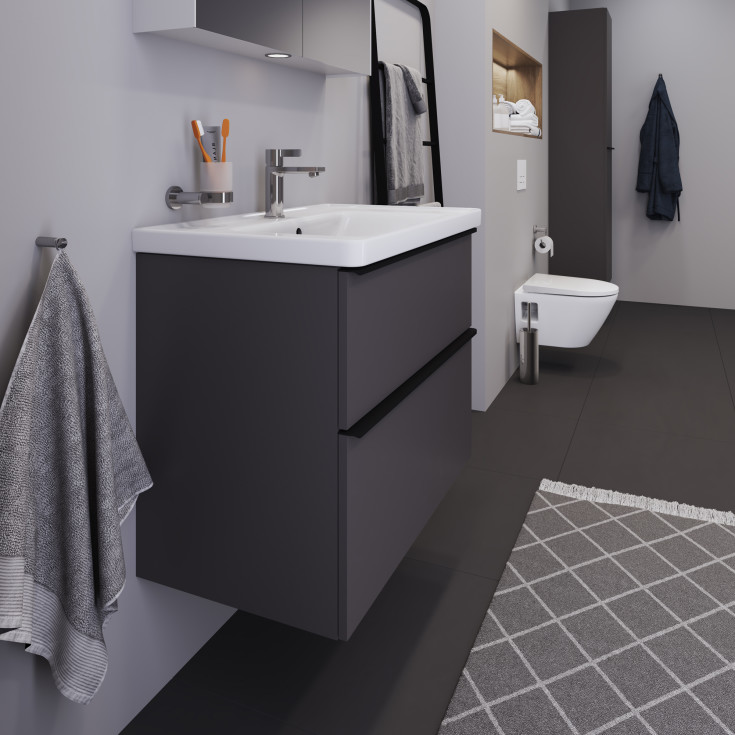 Duravit D-Neo møbelpakke, 80x48 cm, matt grå