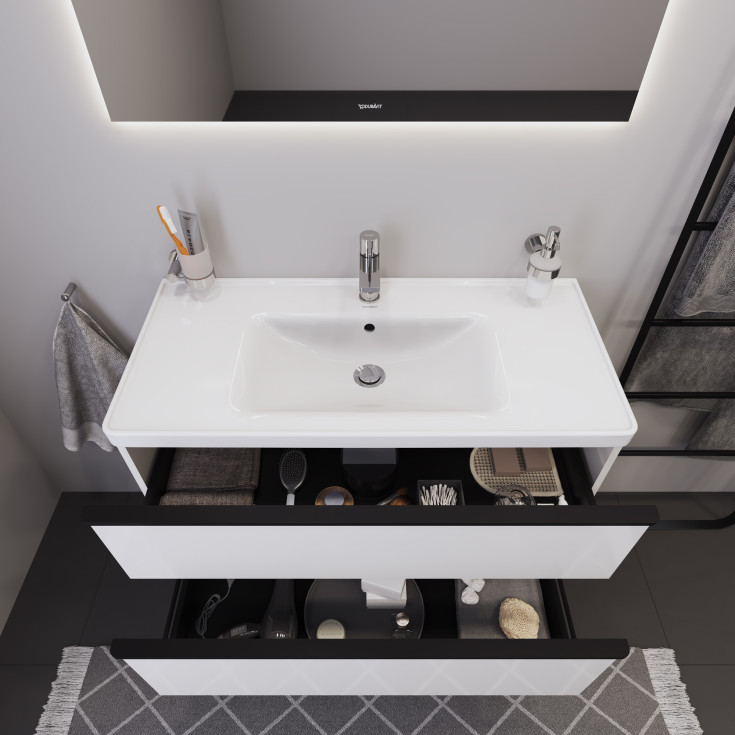 Duravit D-Neo møbelpakke, 100x48 cm, høyglans hvit