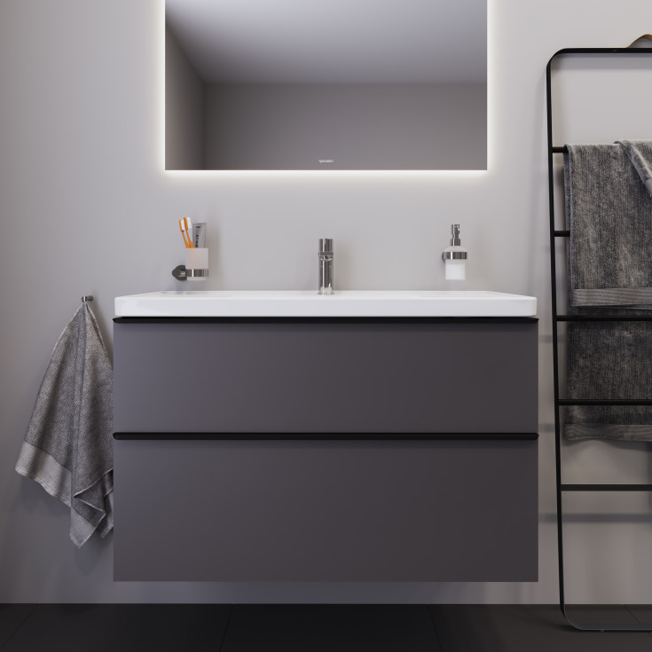 Duravit D-Neo møbelpakke, 100x48 cm, matt grå