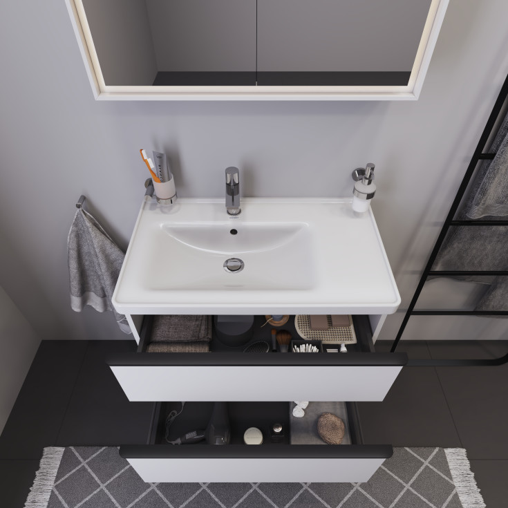 Duravit D-Neo servantskap, 78,4x45,2 cm, høyglans hvit