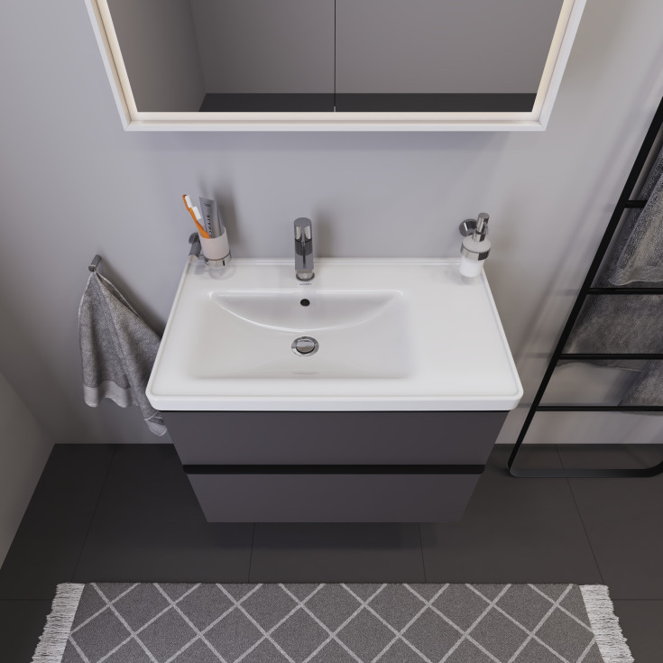 Duravit D-Neo servantskap, 78,4x45,2 cm, matt grå