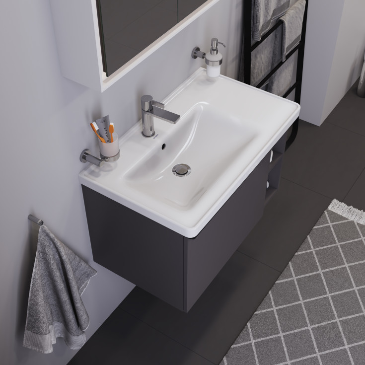Duravit D-Neo servant, 80x48 cm, venstre, hvit