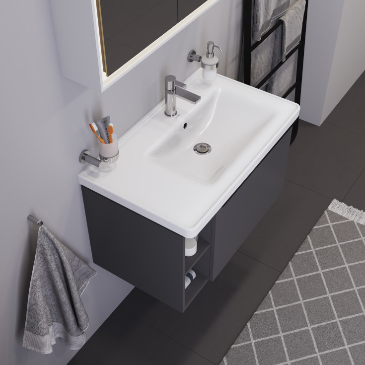 Duravit D-Neo tvättställ, 80x48 cm, höger, vit