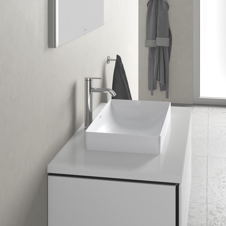 Duravit DuraSquare toppmontert servant, 60x34,5 cm, med wondergliss, hvit