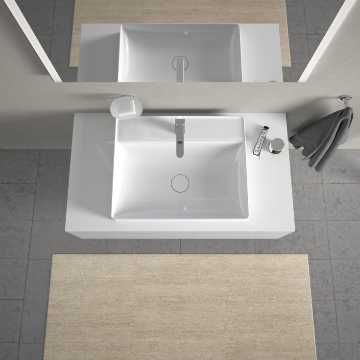 Duravit DuraSquare toppmontert servant, 60x47 cm, hvit