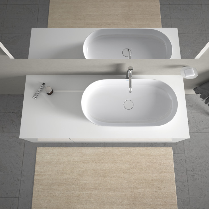 Duravit Luv toppmontert servant, 80x40 cm, hvit