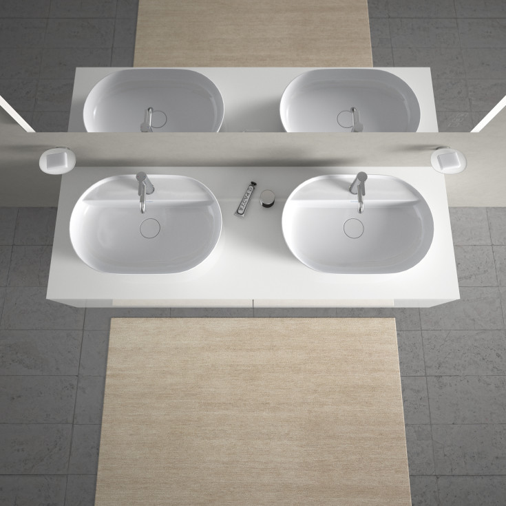 Duravit Luv toppmontert servant, 60x40 cm, med wondergliss, hvit