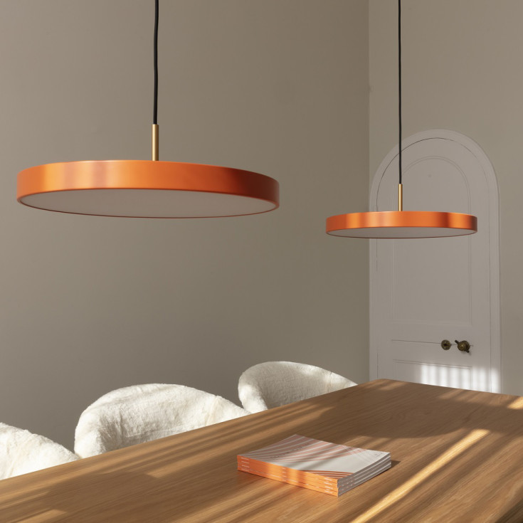 Umage Asteria pendellampe, oransje, Ø43 cm