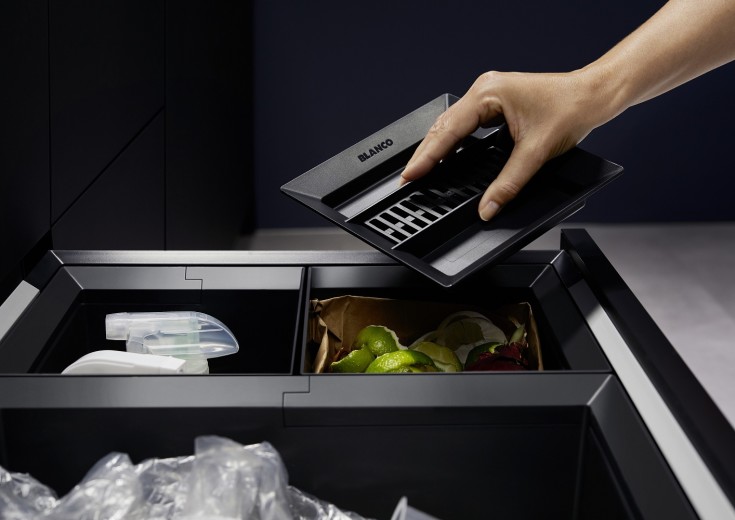 Blanco Flexon II Low XL 60/4 affaldssystem, 46 liter, sort