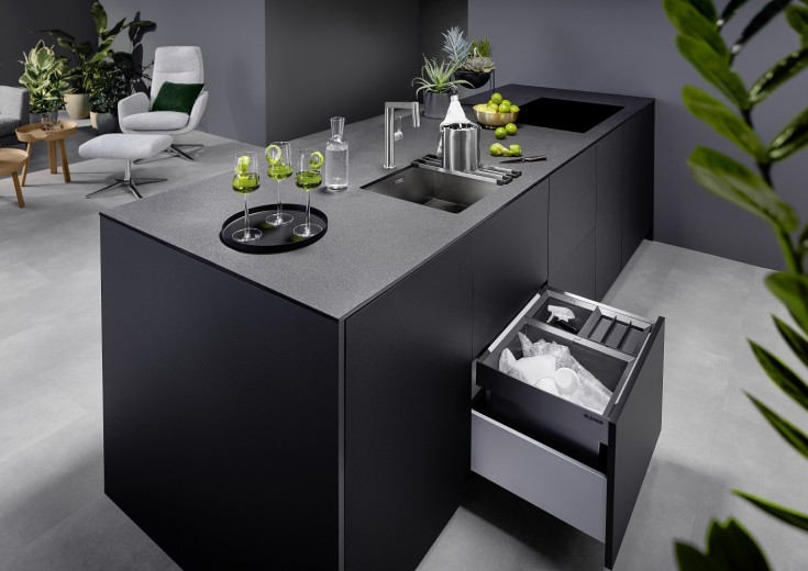 Blanco Flexon II Low XL 60/4 affaldssystem, 46 liter, sort