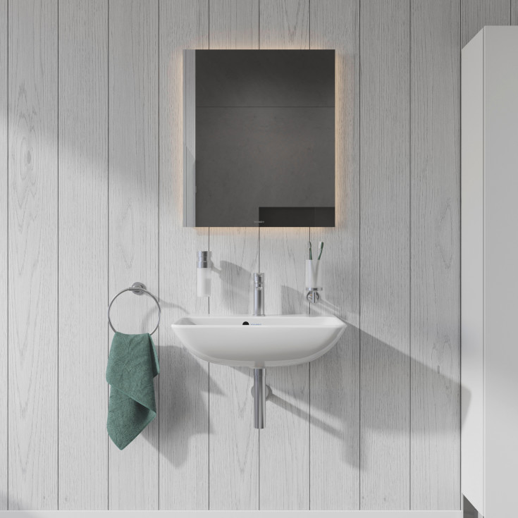 Duravit Me by Starck Compact tvättställ, 60x40 cm, vit