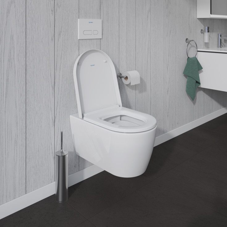 Duravit Me by Starck vägghängd toalett, utan spolkant, rengöringsvänlig, matt vit