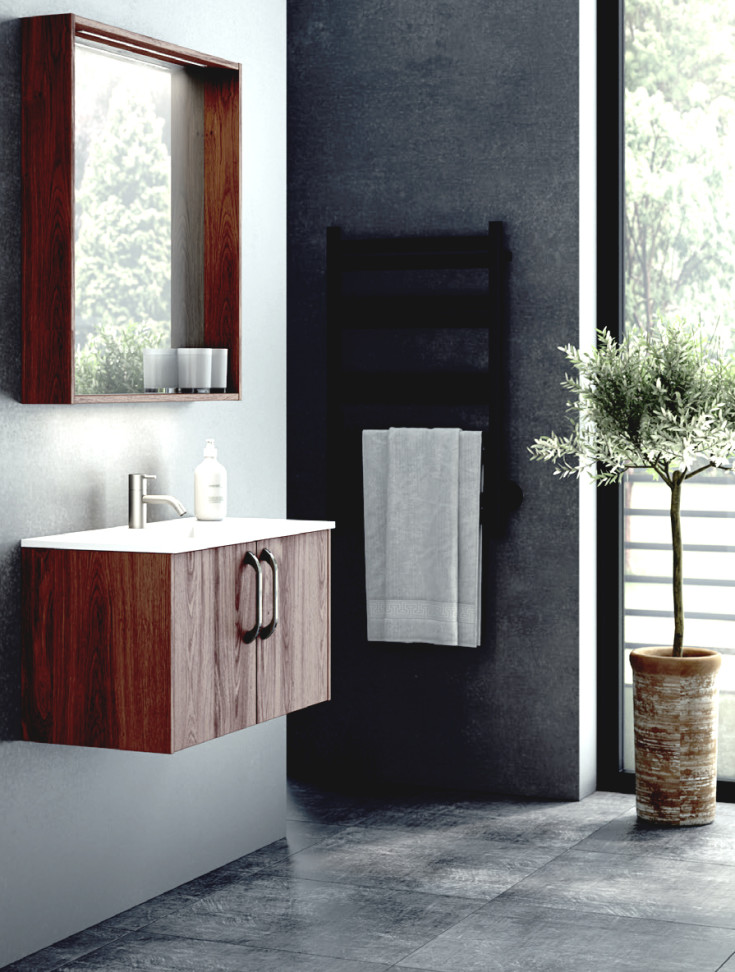 Dansani Viti handdukstork, eluppvärmd, 53x90 cm, svart