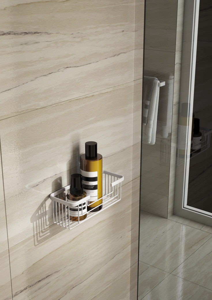 Hefe brusehylde, hvid