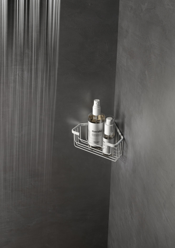 Hefe duschhylla, vit