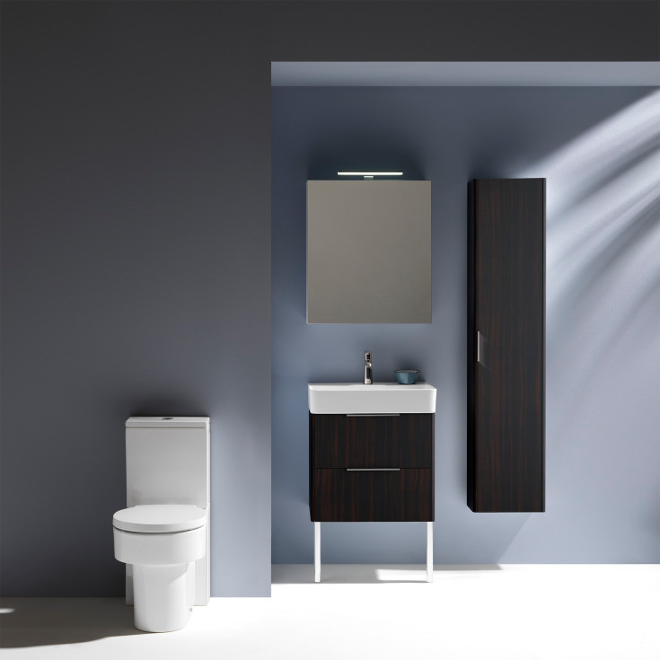 Laufen Base högskåp, 35x165 cm, höger, mörk alm