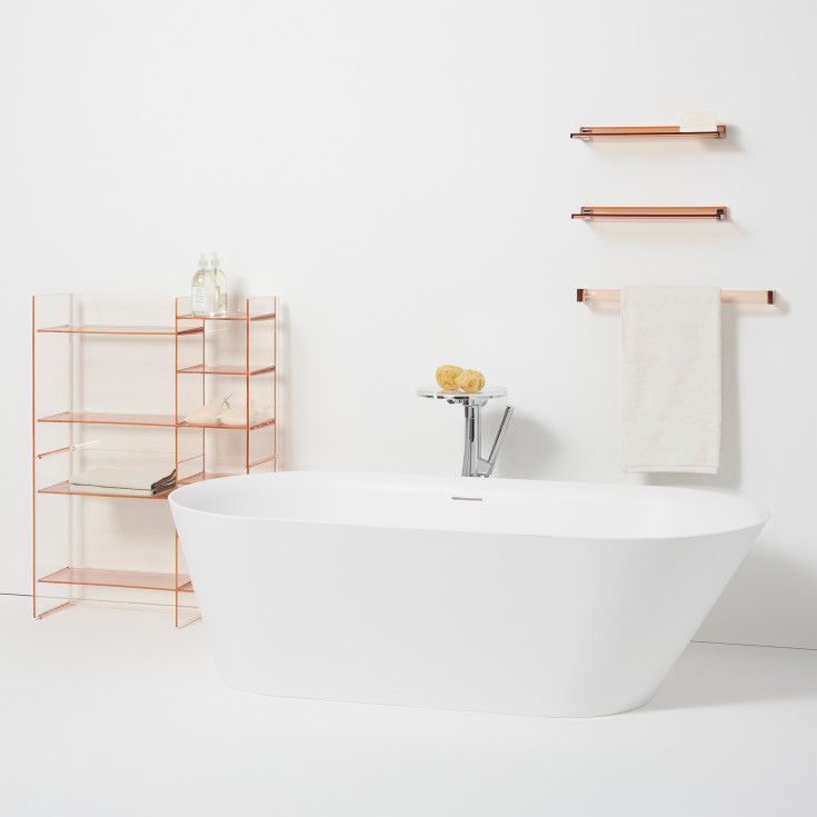 Kartell Laufen Shelfish hylde, 45x15,5 cm, rosa