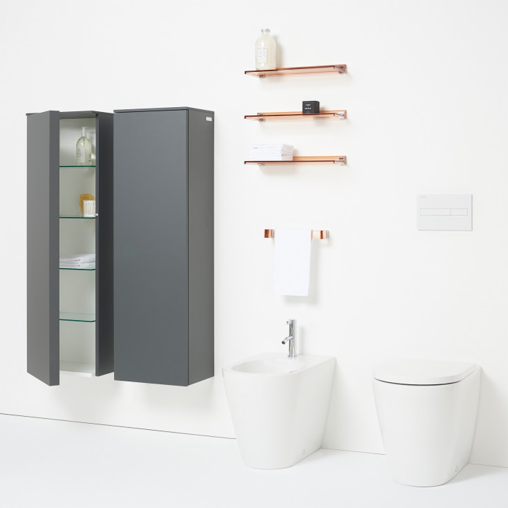 Kartell Laufen Shelfish hylde, 45x15,5 cm, rosa